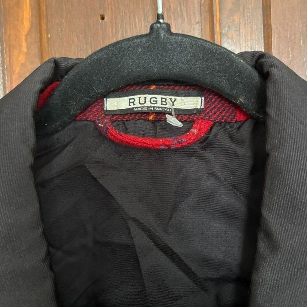 Rugby Ralph Lauren Tartan Plaid Tuxedo Blazer Wool Shawl Collar Size 6 Vintage - Picture 6 of 14